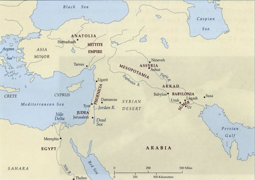 메소포타미아와 이집트의 중요한 도시 지역