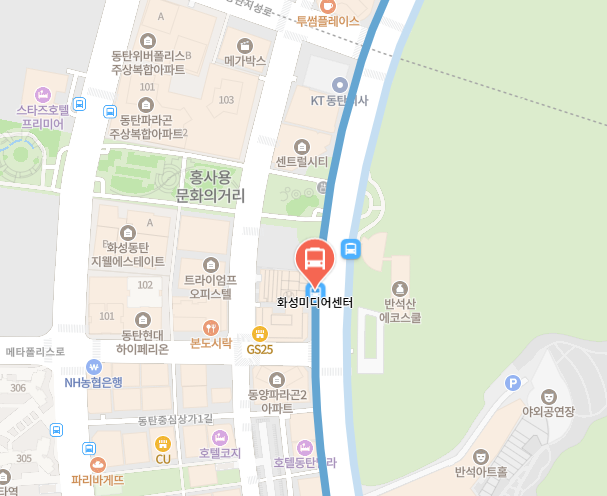 버스 정류장 위치 사진