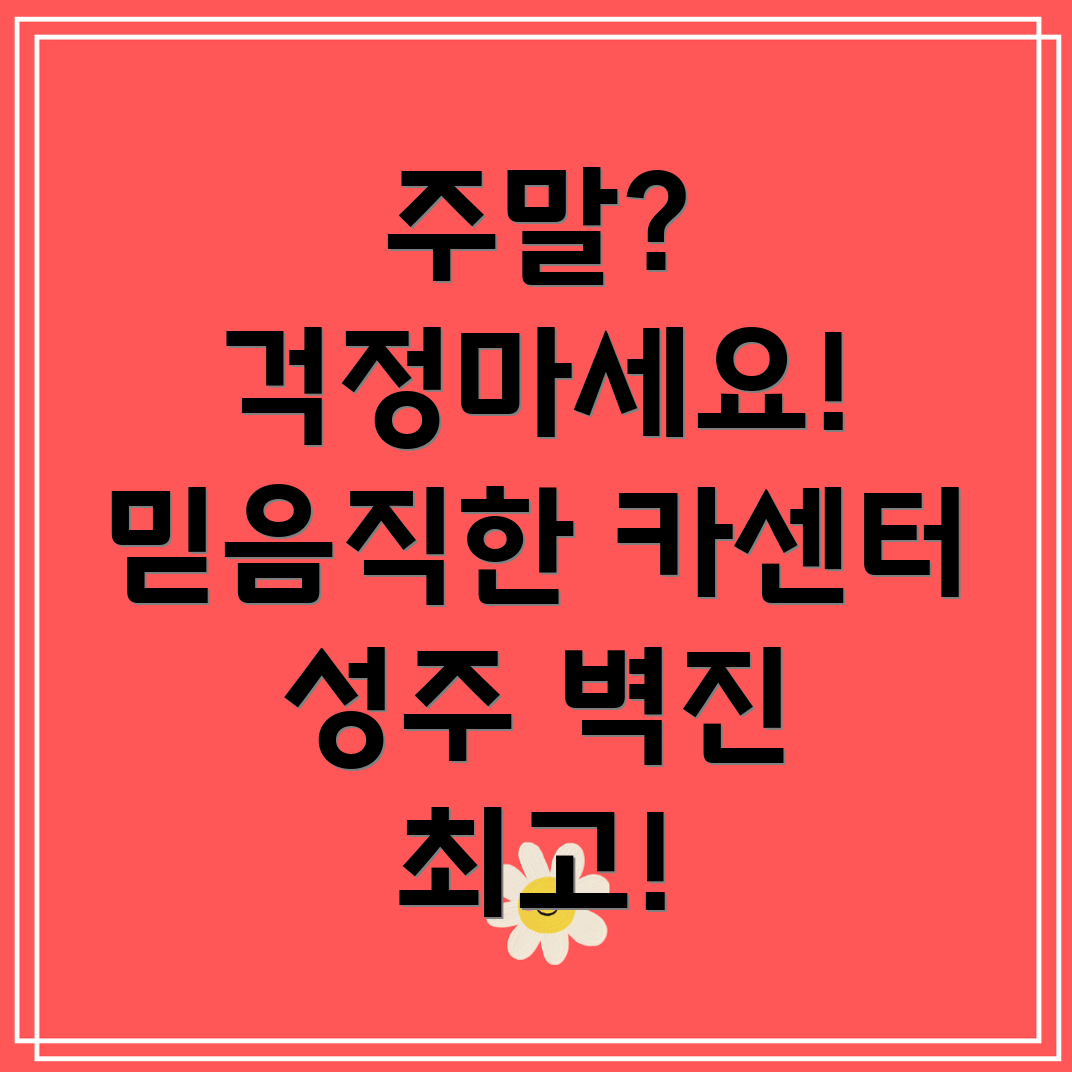 성주군 벽진면 주말 카센터