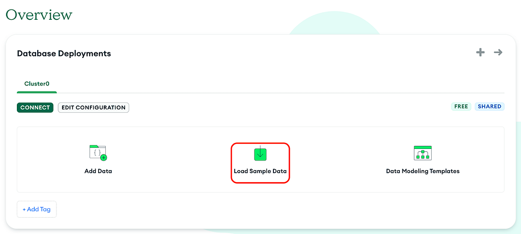 테스트를 위해 sample data load