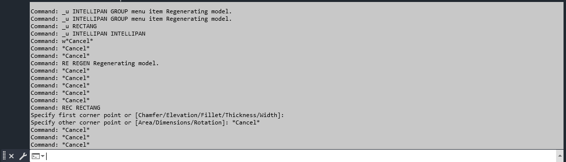 캐드 f2 on된 상태