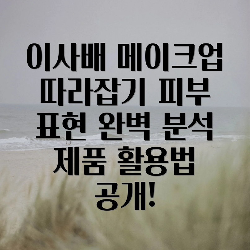 이사배 피부 메이크업