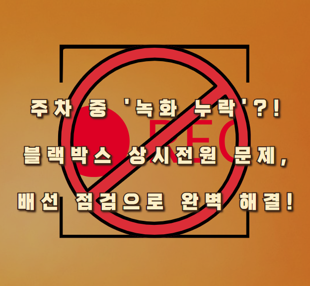 주차 중 '녹화 누락'?! 블랙박스 상시전원 문제, 배선 점검으로 완벽 해결!