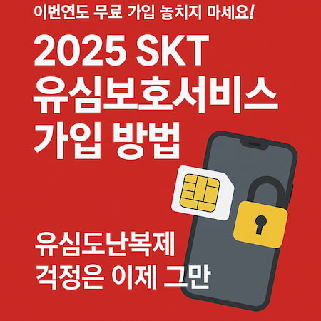 SKT 유심보호서비스 가입 방법 및 확인 유의사항