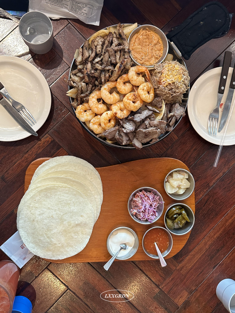  낙원타코 롯데몰수지점 커플세트 셋이서도 충분 파히타 맛집
