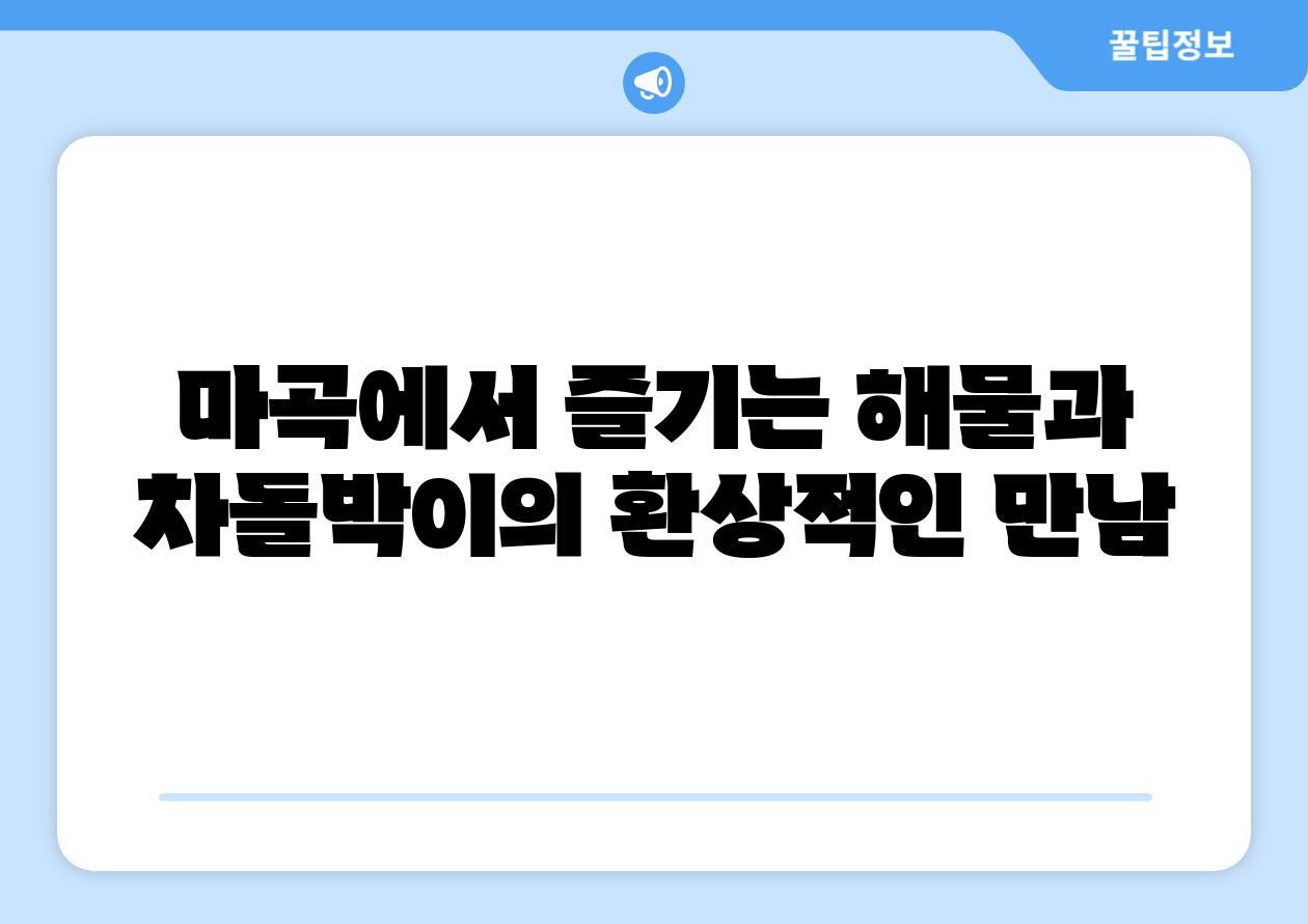 마곡에서 즐기는 해물과 차돌박이의 환상적인 만남