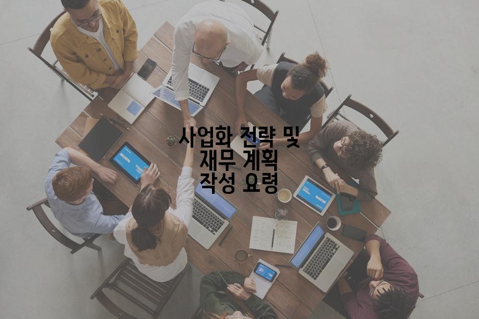 사업화 전략 및 재무 계획 작성 요령