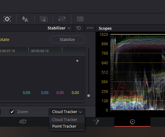 포인트 트래커로 모드 변경