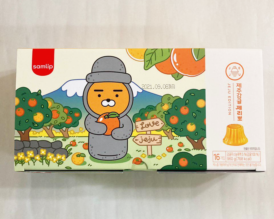  삼립 x 카카오 제주감귤제리뽀 과일젤리 푸딩 간식