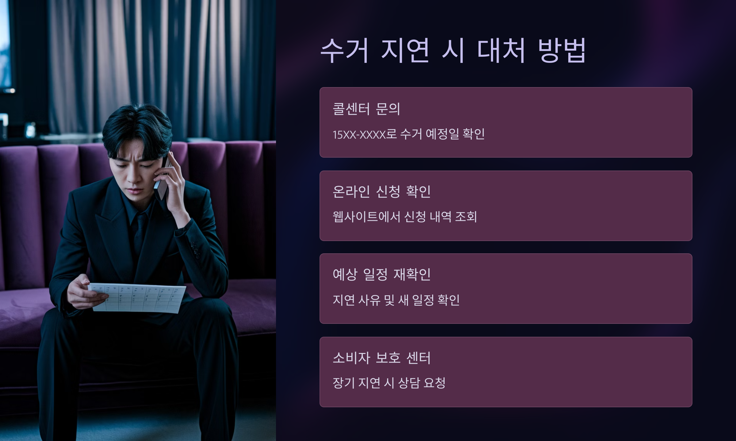 수거 지연 시 대처 방법