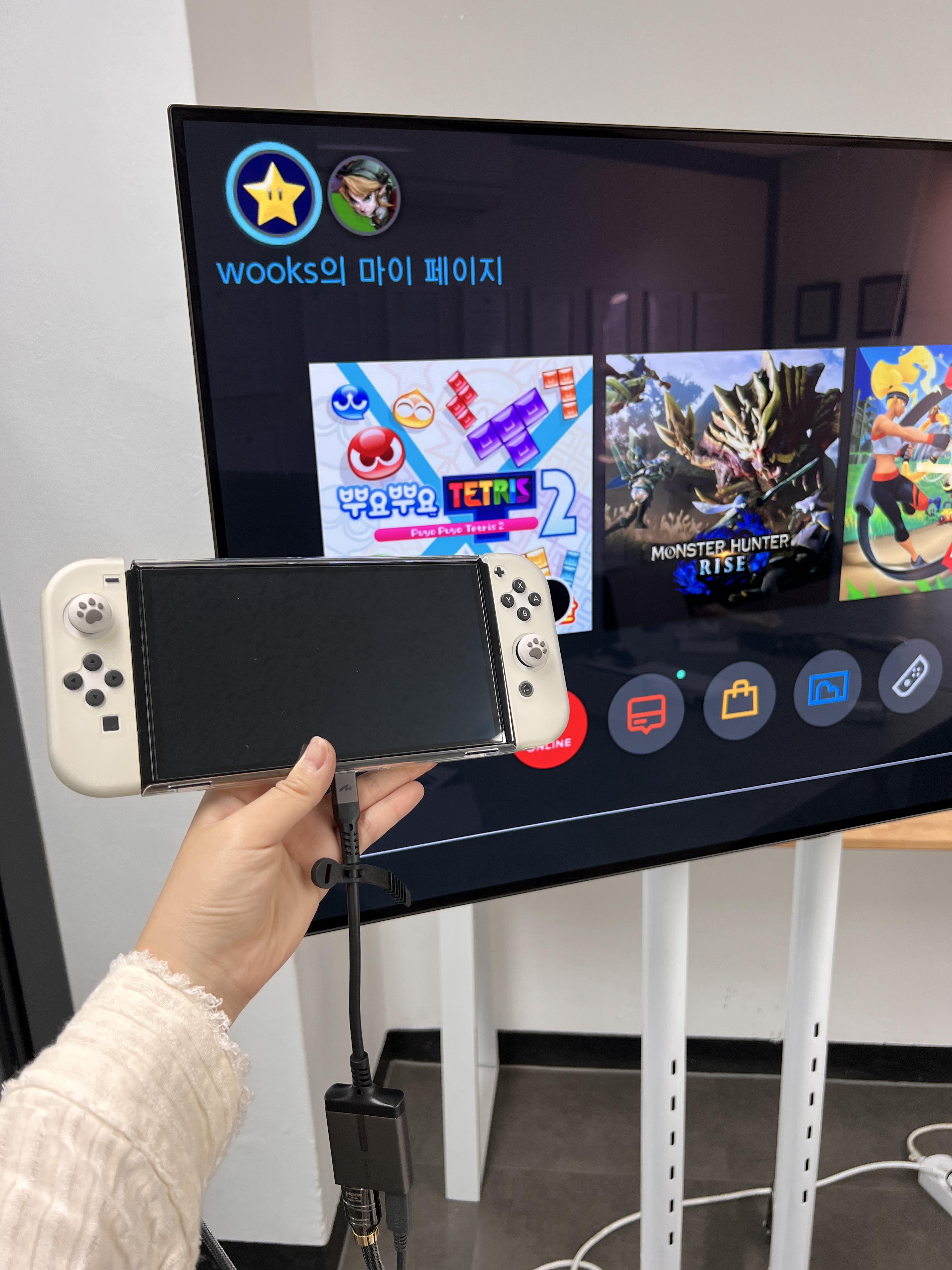  초간단!c1분만에 닌텐도 스위치 OLED_모니터&TV연결 방법