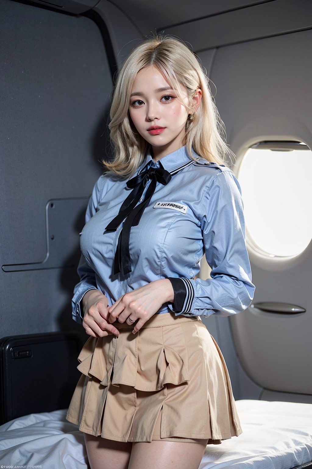  AI가 그린 금발 스튜어디스 그리기 만들기 - 1