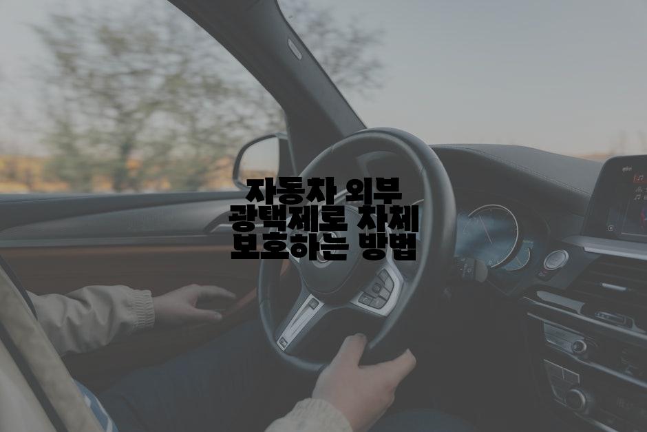 자동차 외부 광택제로 차체 보호하는 방법