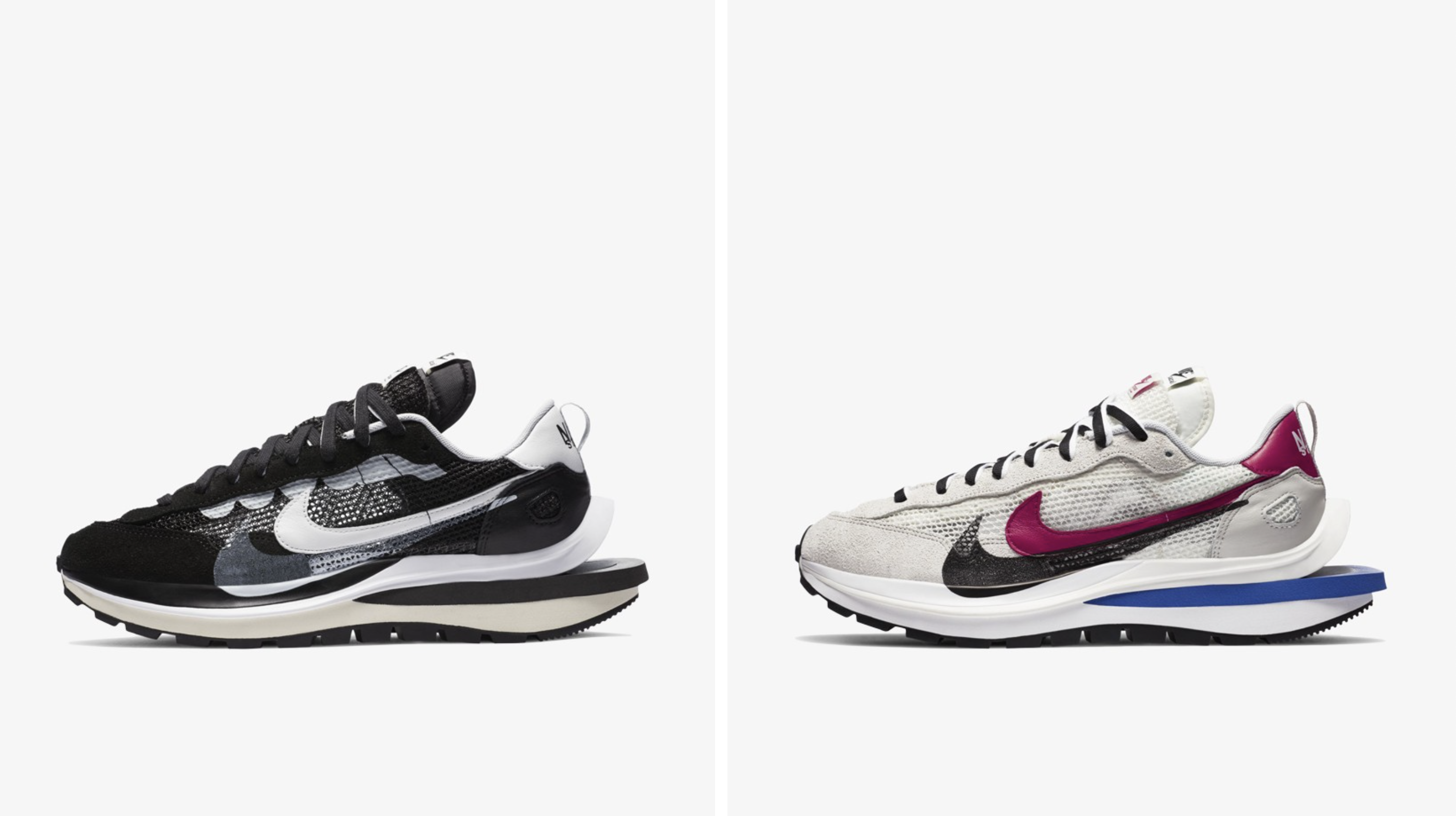  사카이 X 나이키 베이퍼와플 "블랙 앤 화이트", "로얄 푸크시아"(SAKAI X NIKE VAPORWAFFLE "BLACK AND WHITE", "ROYAL FUCHSIA")발매 정보, 라플 링크