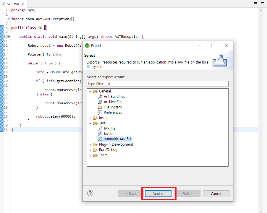 Runnable-JAR-File만들기1