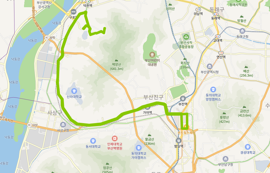  부산 169-1번버스 노선, 시간표 : 부산과학기술대, 구남역, 서면역