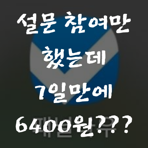  직접해본 앱테크 후기 <5> 패널나우 (설문조사만 했는데 일주일만에 6400원?)