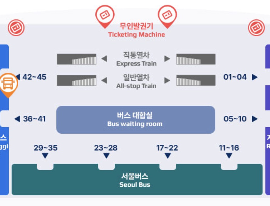 8852 공항버스 제2 여객터미널 탑승장소