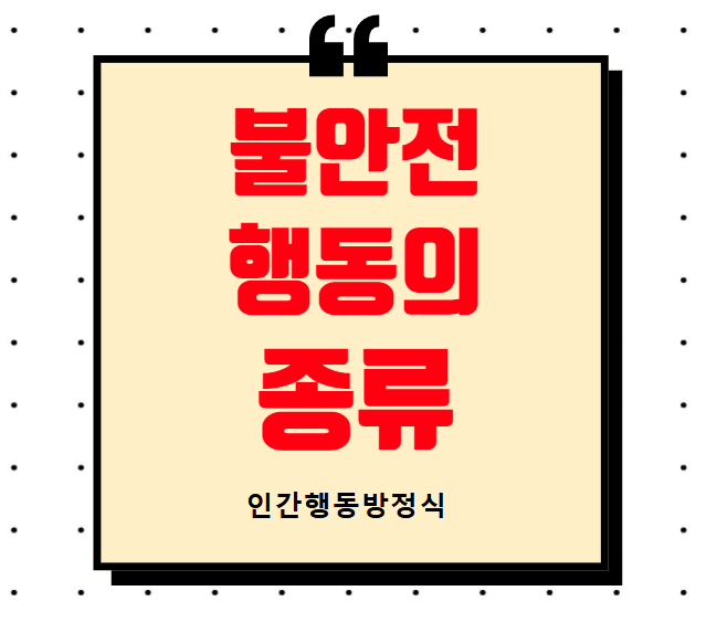  불안전 행동의 종류
