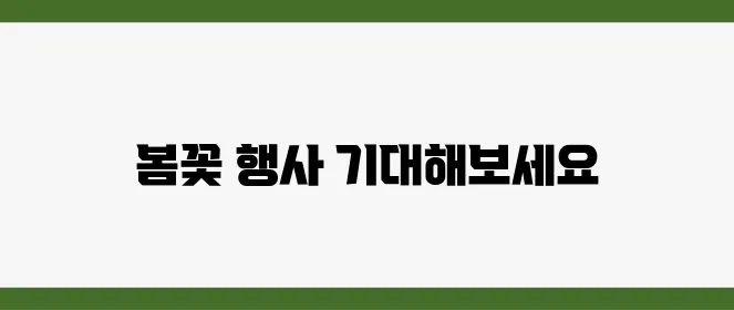 2025년 봄꽃축제 추천 : 광양매화와 벚꽃 행사 사전 정보 확인하기