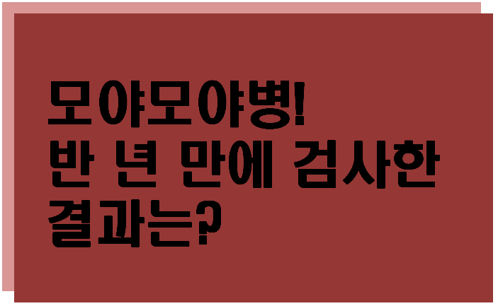  [모야모야병] 반 년 만에 다시 찍은 혈류CT! 결과는 과연?