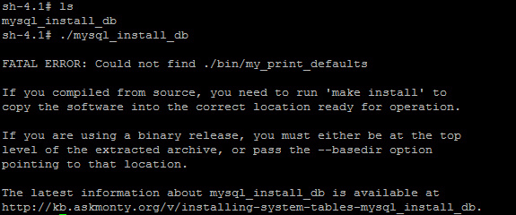  Mysql 기본 DB 생성시 오류 해결법