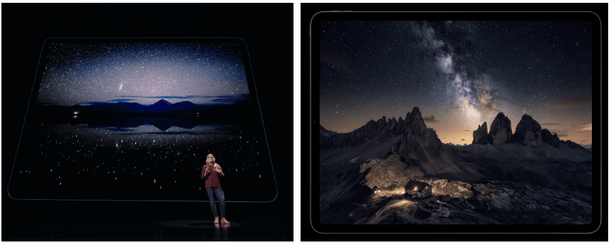 Apple 2021년 iPad Pro 찍은 밤하늘 사진