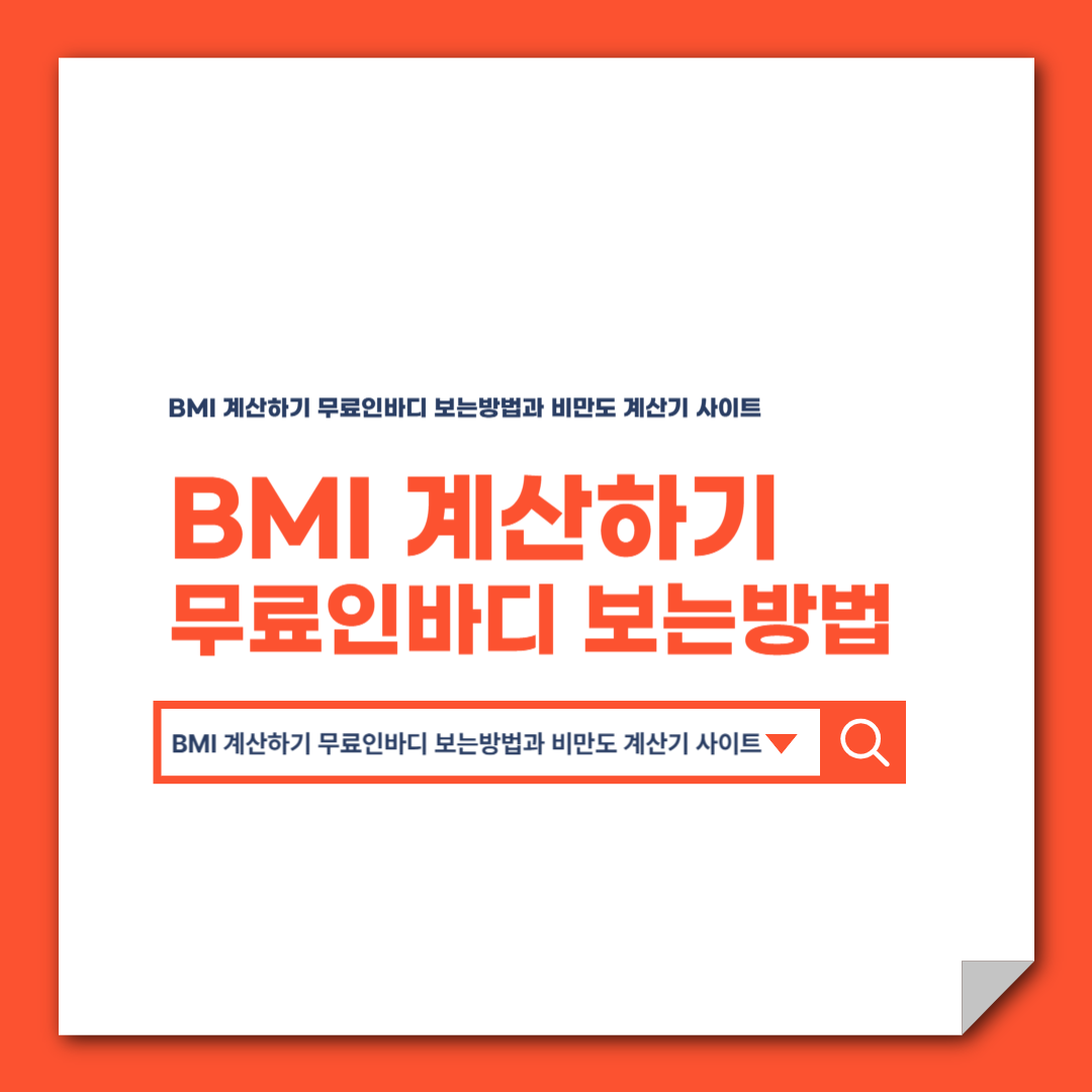 BMI 계산하기 무료인바디 보는방법과 비만도 계산기 사이트