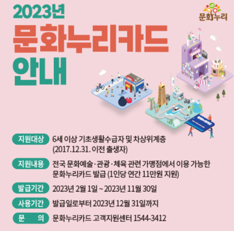 2023 문화누리카드 포스터 사진이다.