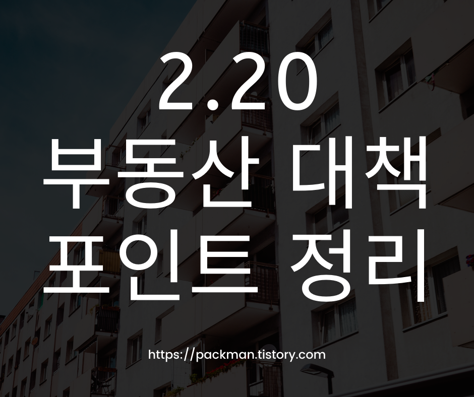  2.20 부동산 대책 정리
