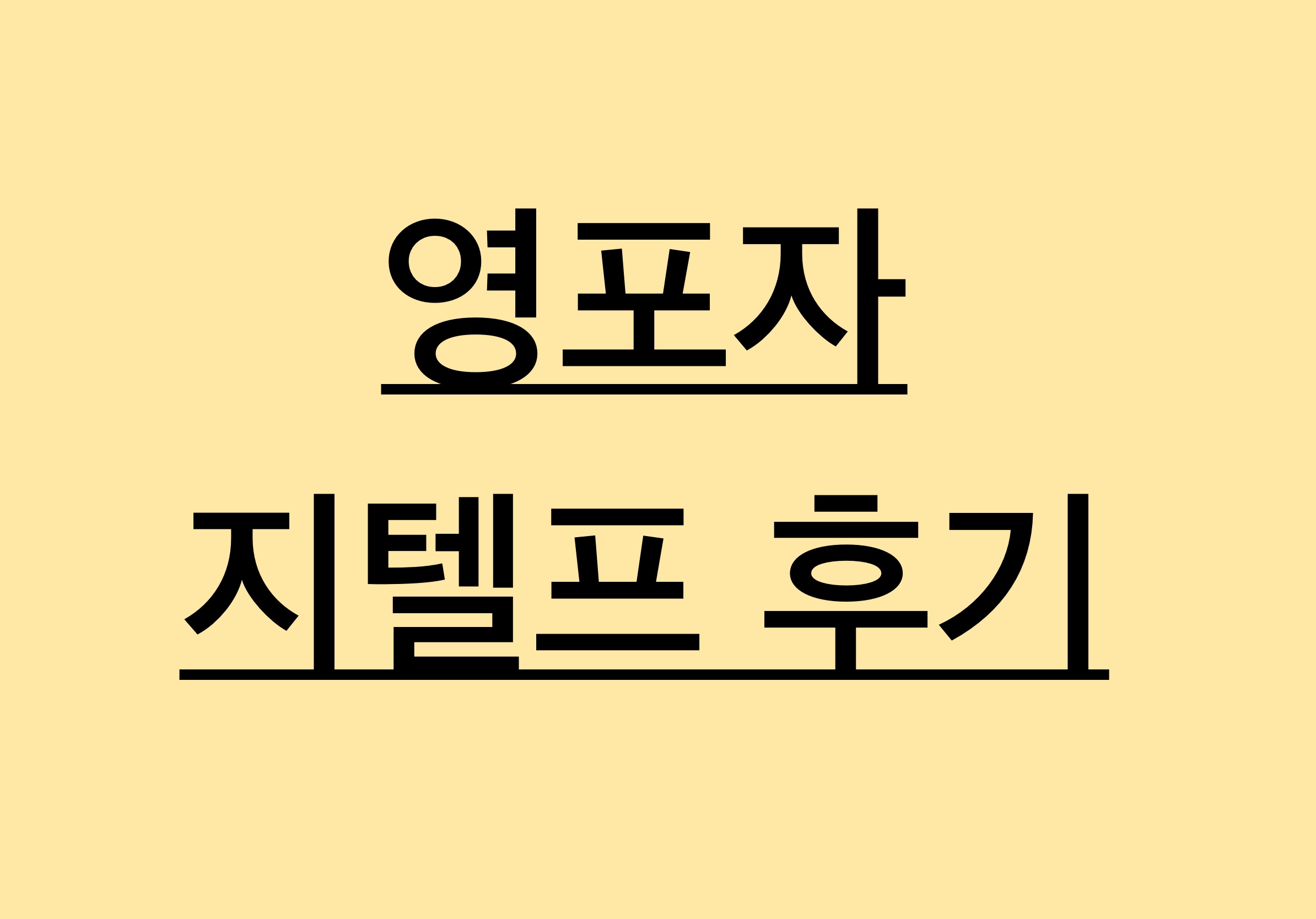  영포자의 지텔프 후기