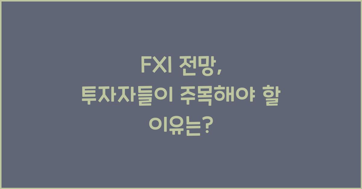 FXI 전망