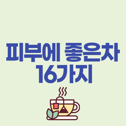 피부에 좋은 차 16가지