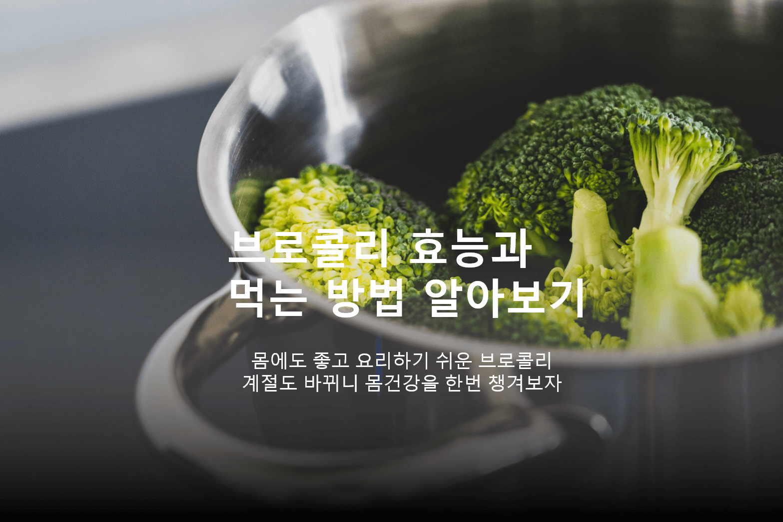  브로콜리 효능과 먹는 방법 알아보기