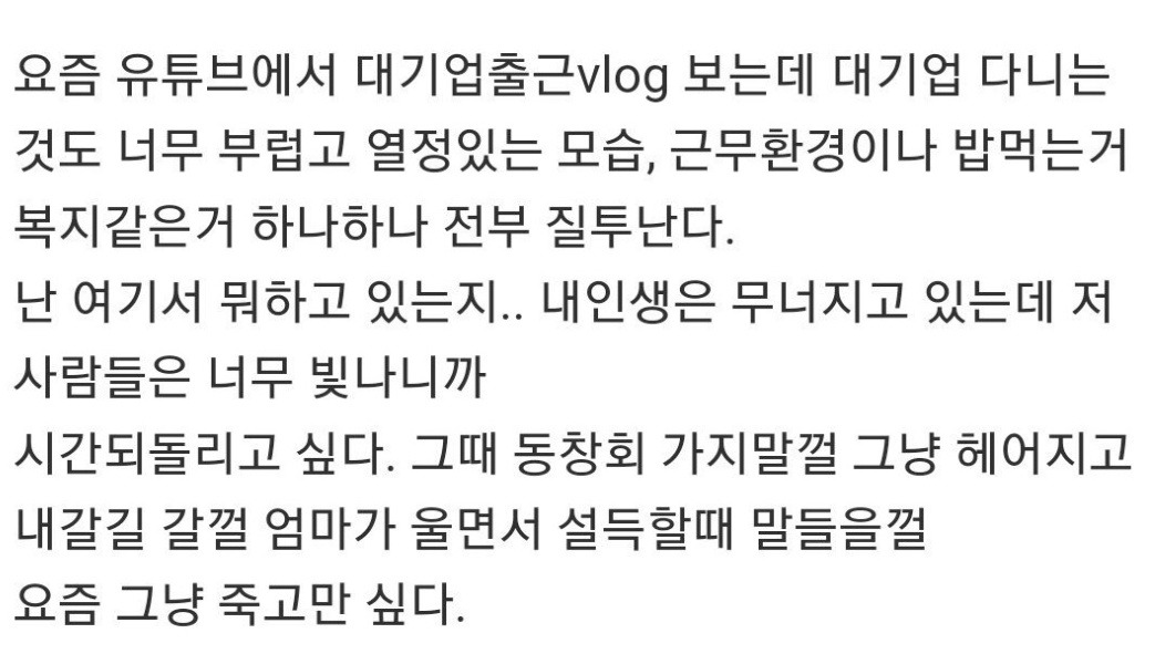 연봉 7천 대기업 때려친 남자의 후회 13