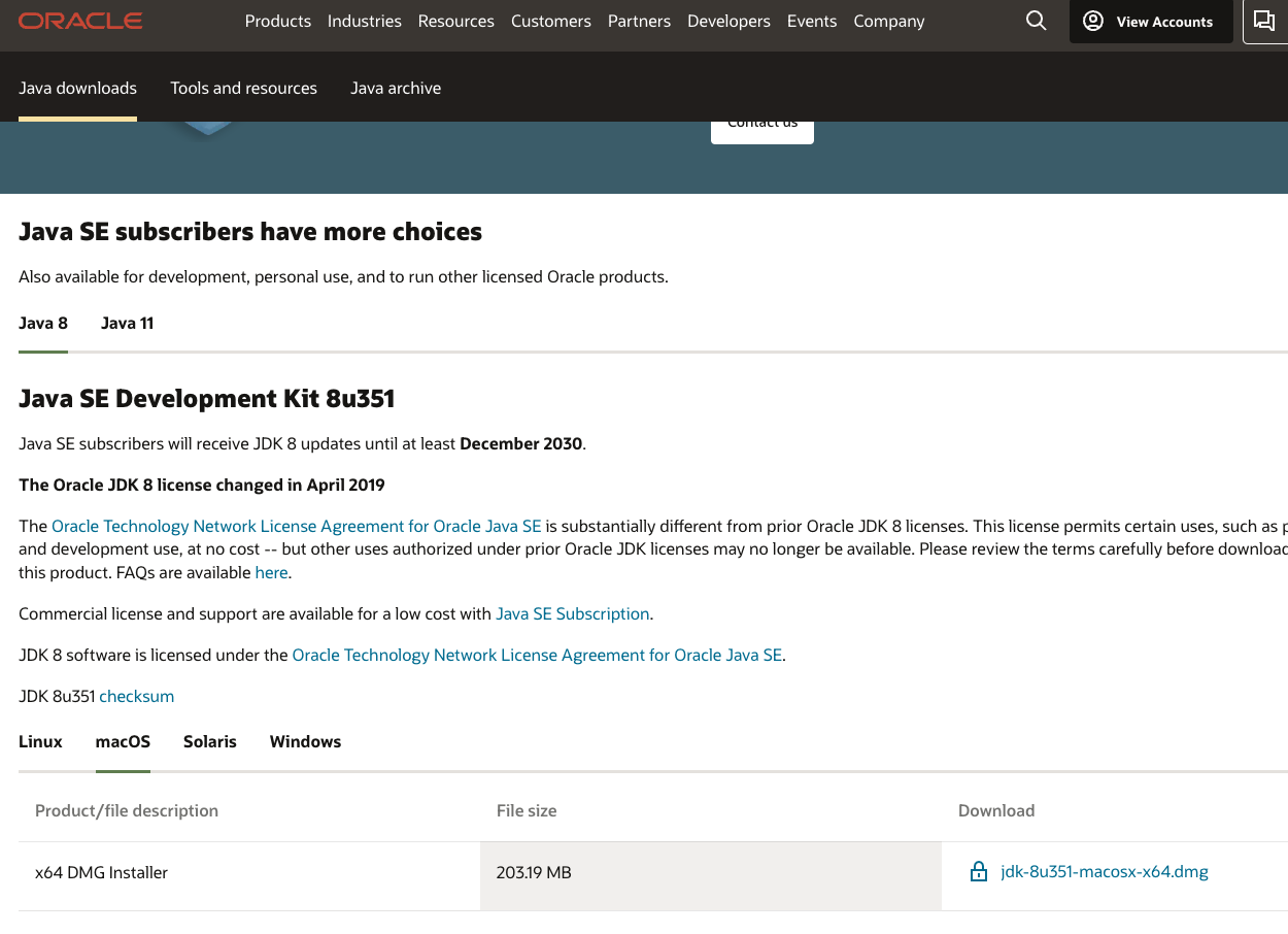  mac jdk8 