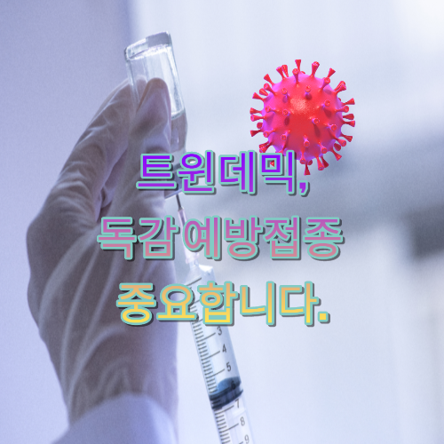  트윈데믹 독감 예방접종 중요합니다.