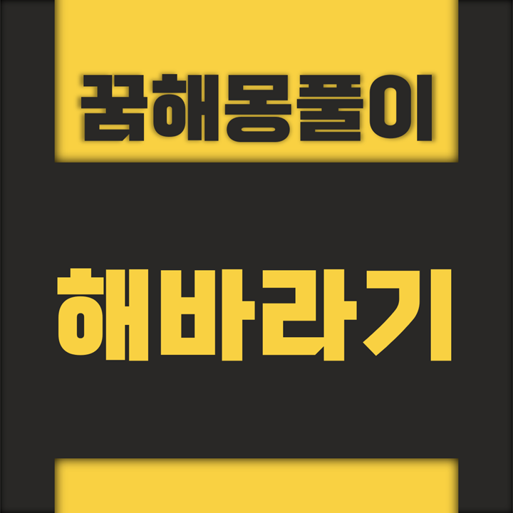  [꿈해몽풀이] 해바라기 꿈해몽 모음
