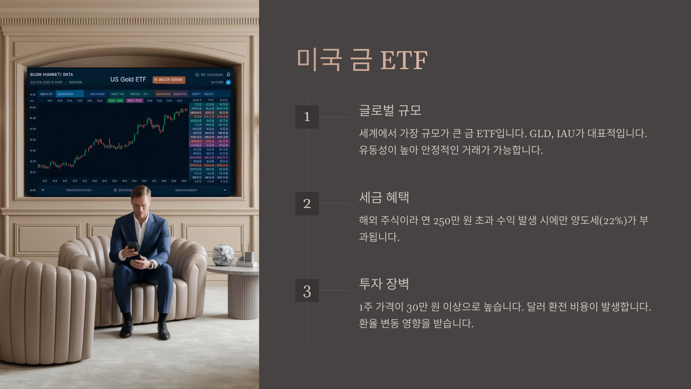 미국 금 ETF 장단점