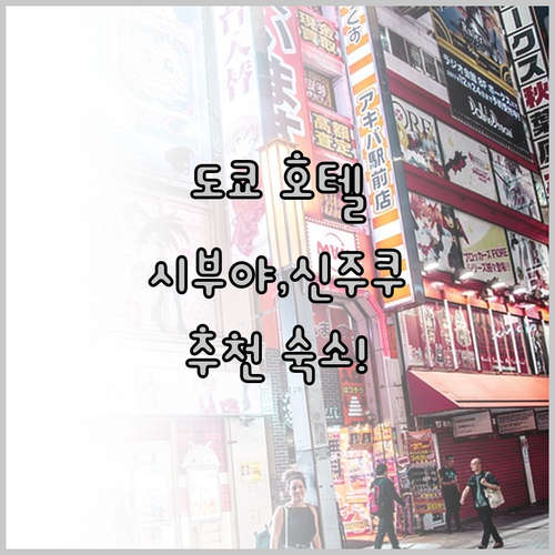 도쿄 호텔 고민 끝! 시부야, 신주쿠