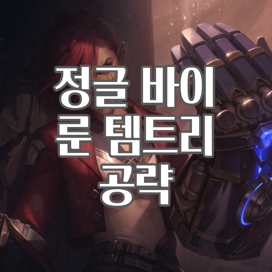  롤 시즌 12 정글 바이 룬 템트리 공략 정리