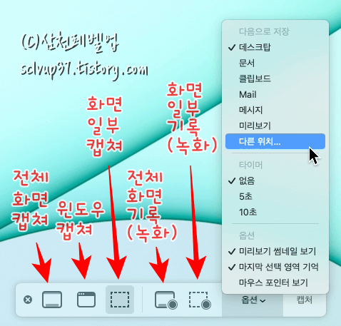 맥북(Mac) 스크린샷 앱 도구 및 옵션