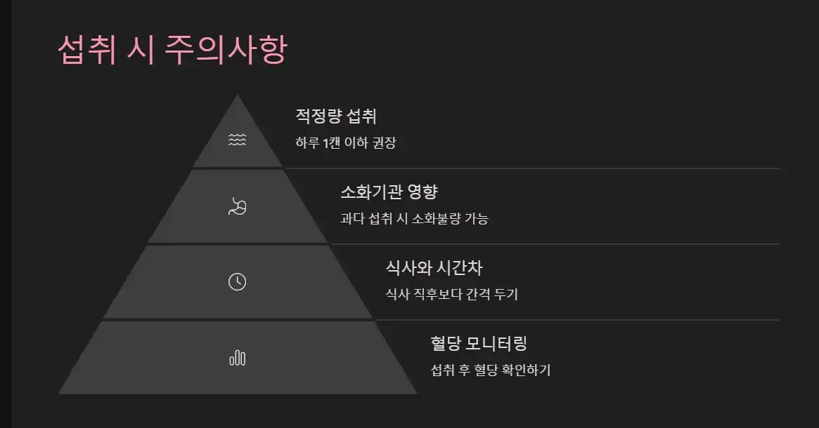 제로콜라 섭취 시 주의할 점