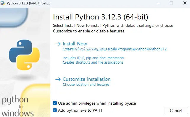 Install Python 3.12.3