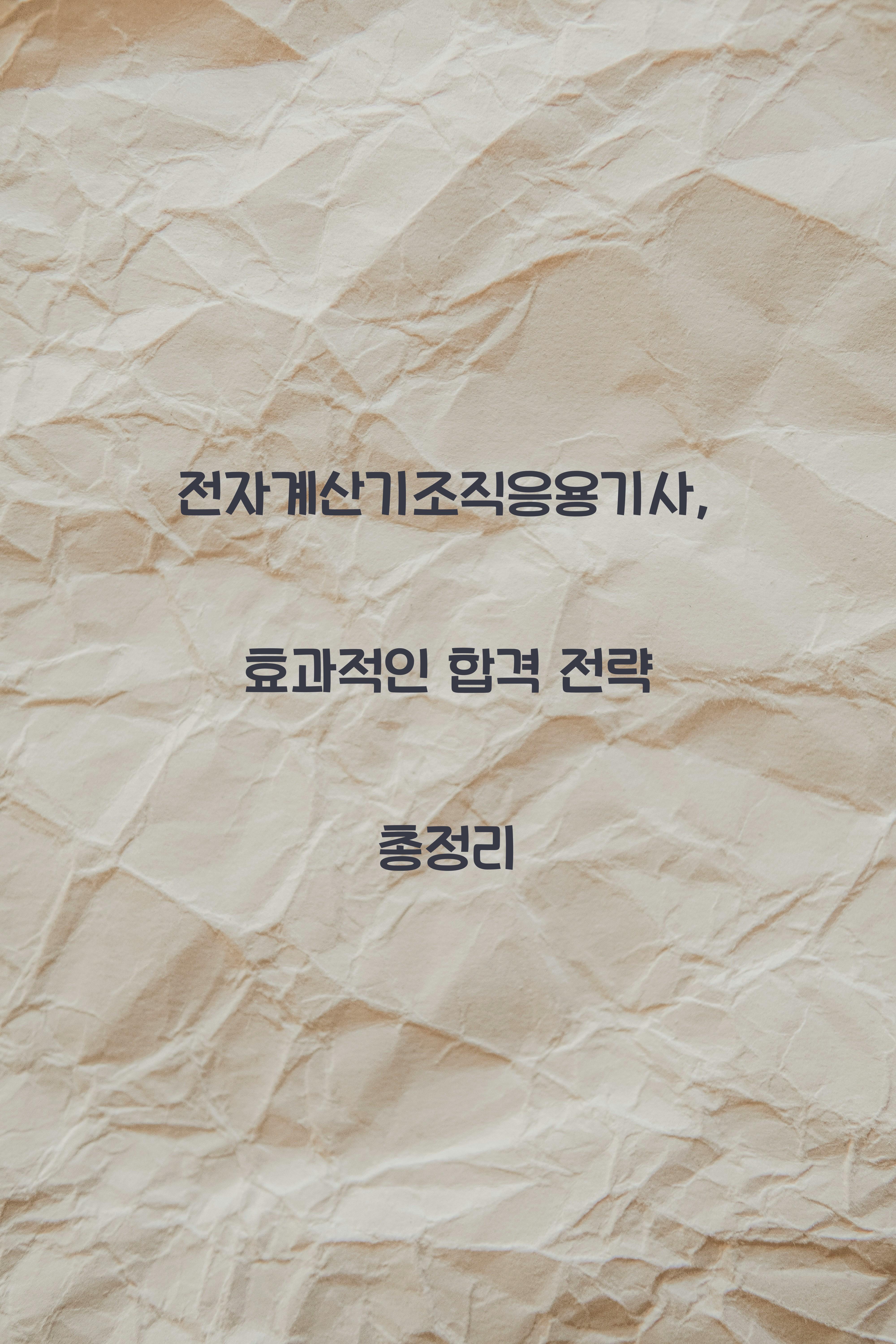 전자계산기조직응용기사