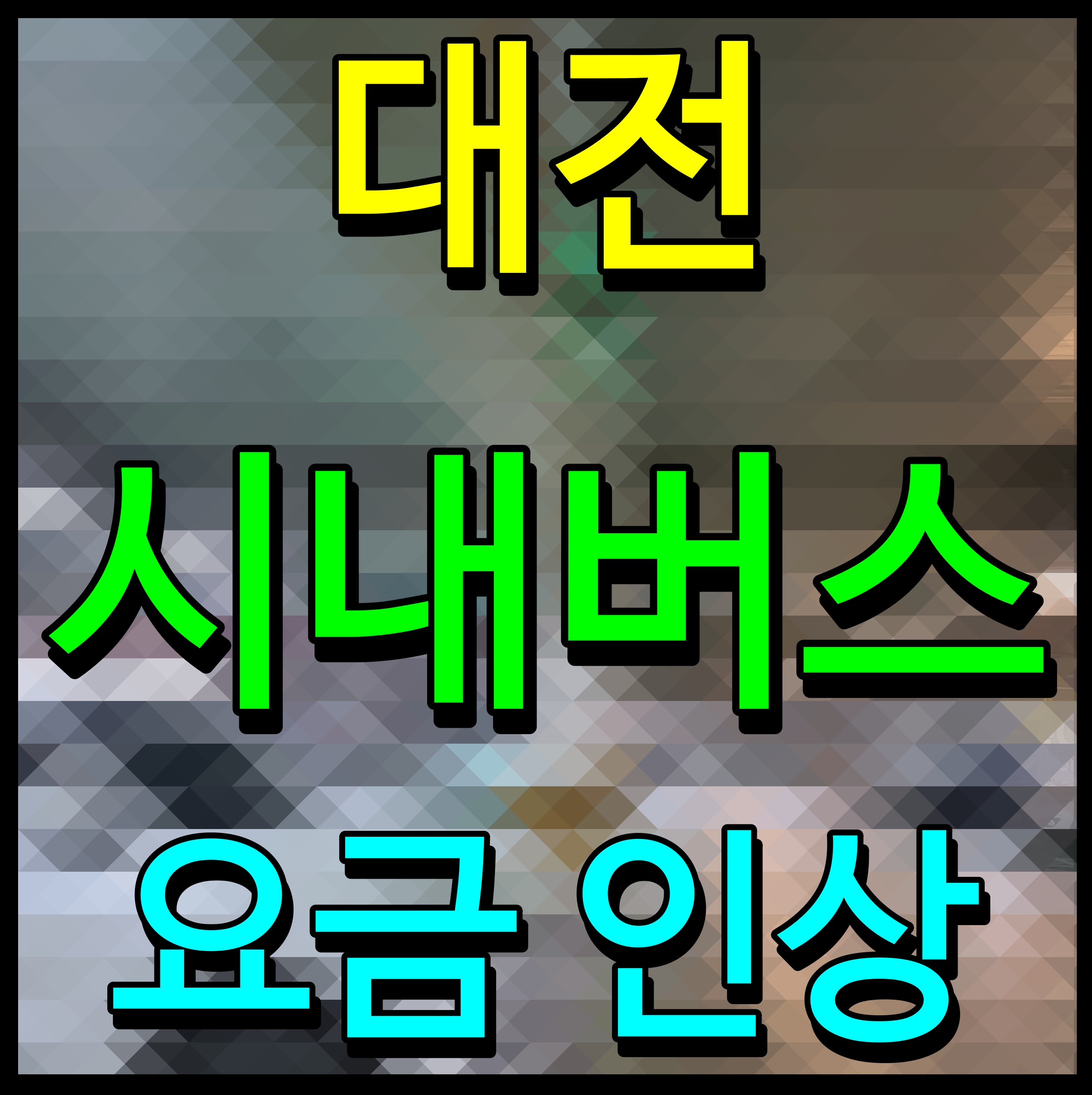  대전 시내버스 요금 인상 내년 1월 1일부터 오른다