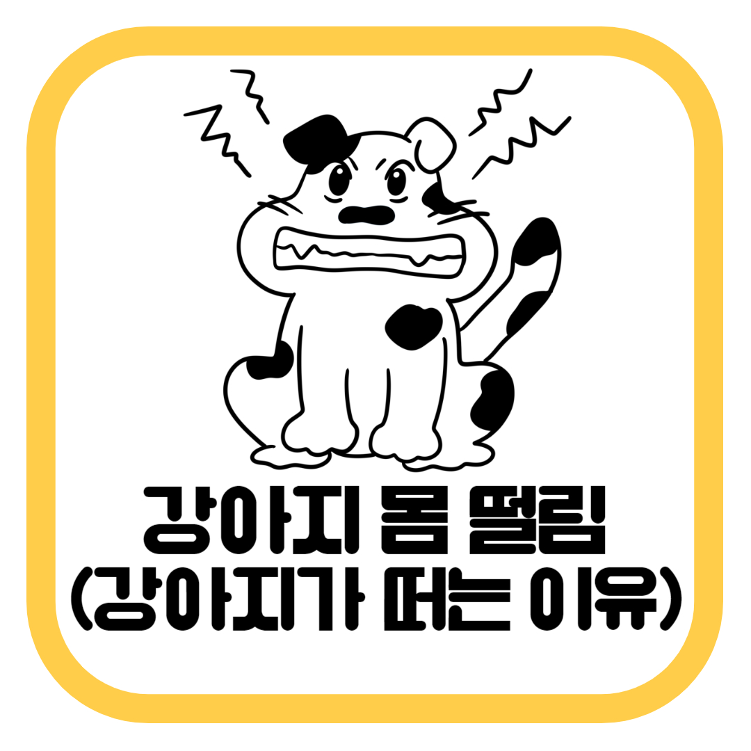 강아지 몸 떨림(강아지가 떠는 이유)