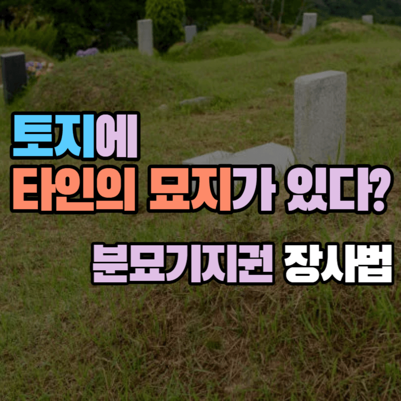 토지에 타인의 묘지가 있다? : 분묘기지권 장사법