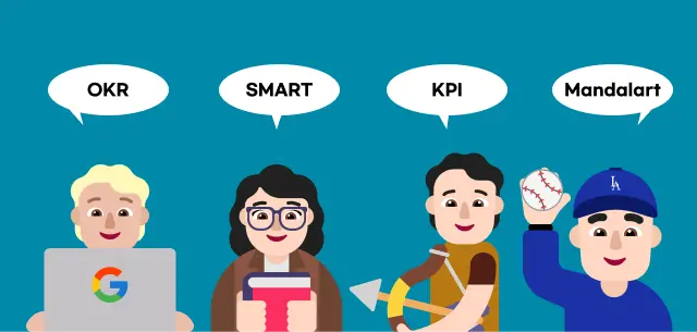 OKR, SMART, KPI, 만다라트