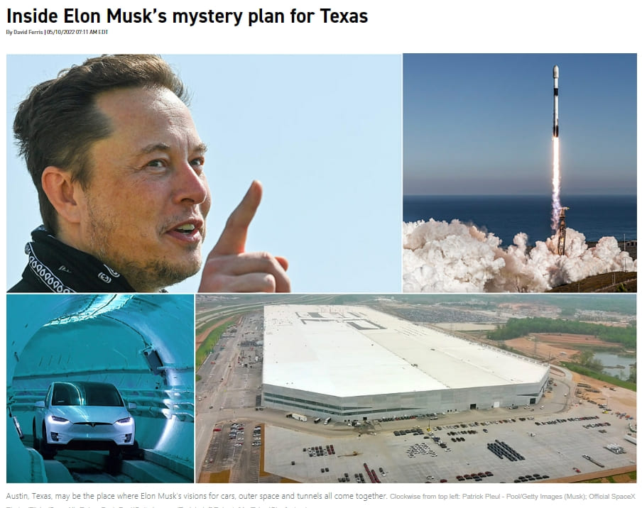 미 텍사스에 &#39;머스크 유토피아&#39; 건설? VIDEO: Elon Musk Is Planning a Texas Utopia—His Own Town